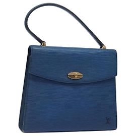 LOUIS VUITTON Sac à main Epi Malesherbes Bleu M52375 LV Auth 136983 Bleu