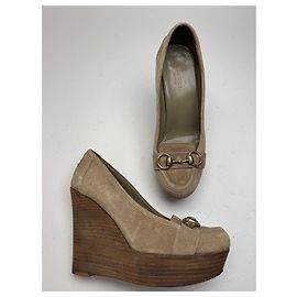 Vintage Gucci Suede Horsebit pumps EU37,5 grey Grey