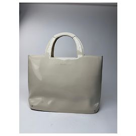 Sac en cuir verni Balenciaga vintage blanc Blanc