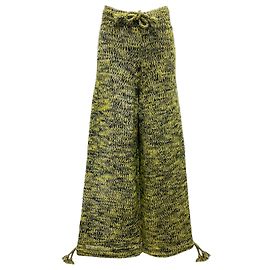 Jil Sander Yellow / Black 2023 Wool Knit Pants Yellow