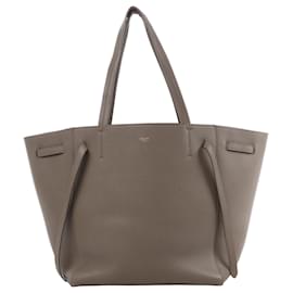 Céline Celine Cabas Phantom Kleine Schultertasche aus Leder in Taupe Kamel