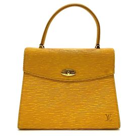 Louis Vuitton Epi Malesherbes Square Handbag Yellow