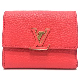Cartera Compacta Tri-fold Capucines XS Louis Vuitton Roja