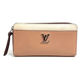 Lange Zippy Lockme Geldbörse von Louis Vuitton Beige Orange