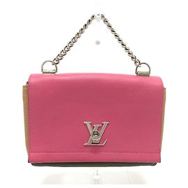 Lockme II Tricolor Handtasche von Louis Vuitton Pink Beige Khaki