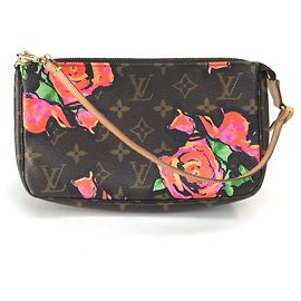 Louis Vuitton Monogram Rose Pochette Accessoires Handbag Brown Monogram