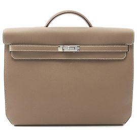 Hermès Sac Kelly Depeches 36 en Togo Marron Marron Taupe