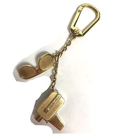Louis Vuitton Gold Metal Keyring Golden