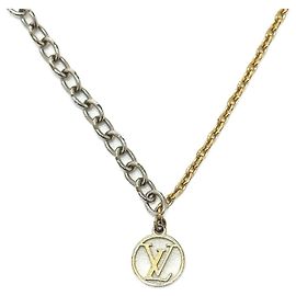 Collana a catena bicolore Logomania Louis Vuitton Argento Multicolore D'oro