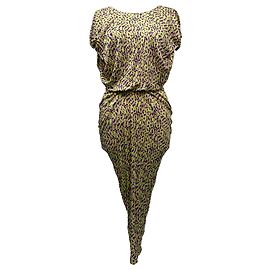 Autre Marque Vestido Midi Estampado Saloni em Viscose Multicolor Multicor
