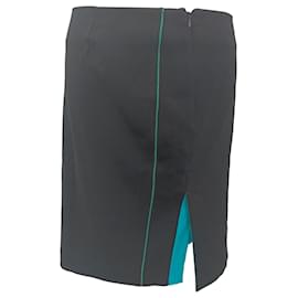 Balenciaga- Balenciaga Slit Detail Mini Skirt in Black Viscose-Black