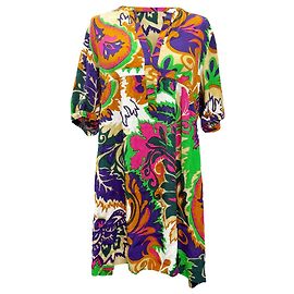 Robe Mini Rassemblée Imprimée Nilly en Viscose Multicolore de Ba&Sh Multicolore