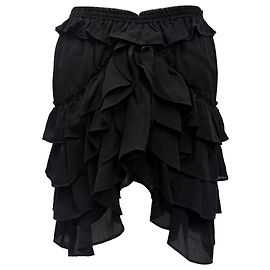 Isabel Marant Rüschens Minirock aus schwarzer Viskose Schwarz