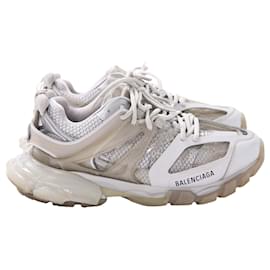 Balenciaga-Tênis Track Balenciaga em Poliéster Branco-Branco,Cru