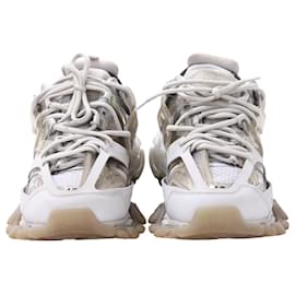 Balenciaga-Tênis Track Balenciaga em Poliéster Branco-Branco,Cru
