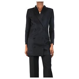 Iro Black double breasted blazer - size UK 8 Black