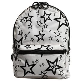 Dolce & Gabbana Mochila de viaje de nylon con estampado de estrellas DG blancas Blanco