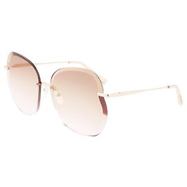 Longchamp Gold Metal Sunglasses Golden