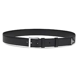 Prada-Saffiano Belt-Black