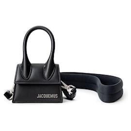 Jacquemus-Black Leather Handbag-Black