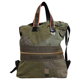 Dolce & Gabbana Sac à dos en patchwork vert militaire Vert