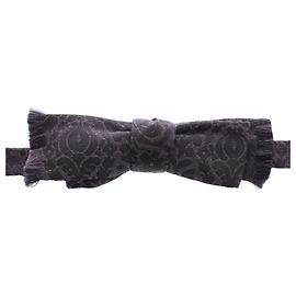 Dolce & Gabbana Gravata borboleta de lã e seda preta cinza Preto