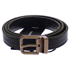 Dolce & Gabbana-Blue Leather Logo Belt-Blue