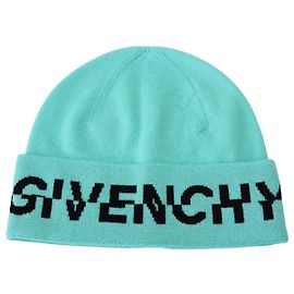 Givenchy Gorro de lã verde unissex com logo Verde