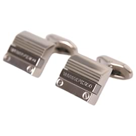 Dolce & Gabbana-Dolce & Gabbana Silver Plated Metal Brass Dg Logo Pin Cufflinks-Silvery