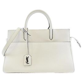Saint Laurent Cabas Rive Gauche Handbag Black White