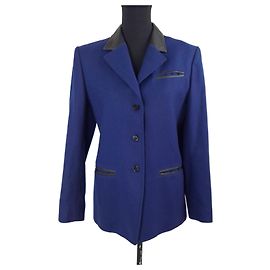 Guy Laroche tailored jacket in vintage 90s wool Black Blue