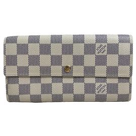 Louis Vuitton Damier Azur Langbörse Weiß Andere
