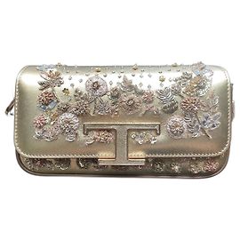 Tod's Rahul Mishra Edição Limitada Bolsa de Aba Dourada Dourado