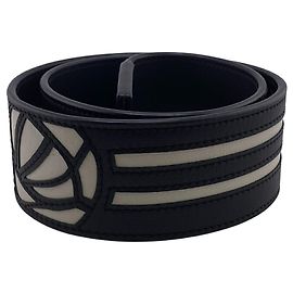 Loewe Black Leather Shoulder Strap Black White