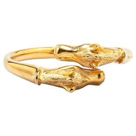 Hermès-Hermes Cheval Horse Double Head Bangle-Golden