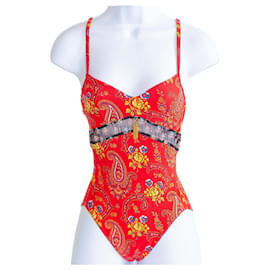 Dior Roter Badeanzug Rot Mehrfarben
