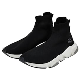 Balenciaga-Balenciaga Speed Trainer Sneakers-Black,White