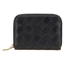 Bottega Veneta Intrecciato Compact Wallet Black
