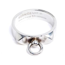 Anillo de Plata Hermès TDD53 Collier de Chien PM Plata Esterlina US6.75 Hermes Plata