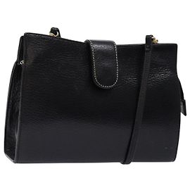 BALLY Borsa a Spalla in Pelle Nera e Oro Auth BA4279 Nero D'oro