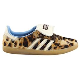 Adidas-Brown leather sneakers-Brown