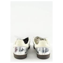 Adidas-Gray leather sneakers-Grey