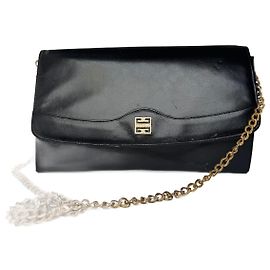 Borsa in pelle verniciata 4G vintage Givenchy nera Nero
