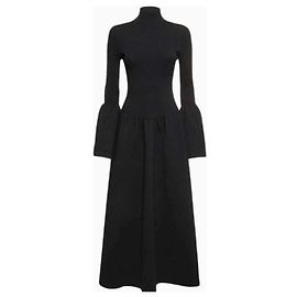Chloé Abendkleid, Modell Schwarze Glockenärmel FW 2023 Schwarz