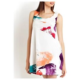 Robe de soirée Chloé, modèle Brush Print SS2008 Multicolore