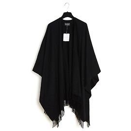 Eric Bompard Schwarzer Kaschmir-Cape TU NWT Schwarz