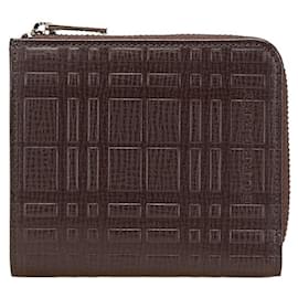 Burberry-Burberry Nova Check Bifold Wallet in Brown Leather-Brown