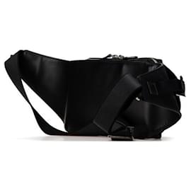 Balenciaga-Bolsa de cintura em lona e couro preta Balenciaga-Preto