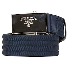 Prada-Prada Gacha Belt-Navy blue