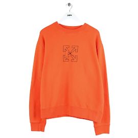 Off White Maglione di cotone arancione Arancione